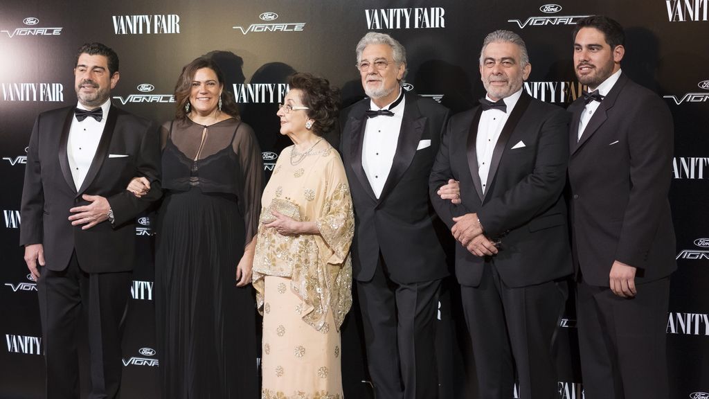 Álvaro Domingo, Marta Ornelas, Plácido Domingo, José Domingo y Plácido Domingo Junior