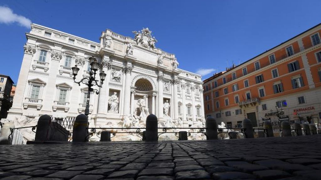Roma, este lunes con la ciudad confinada y sin turistas
