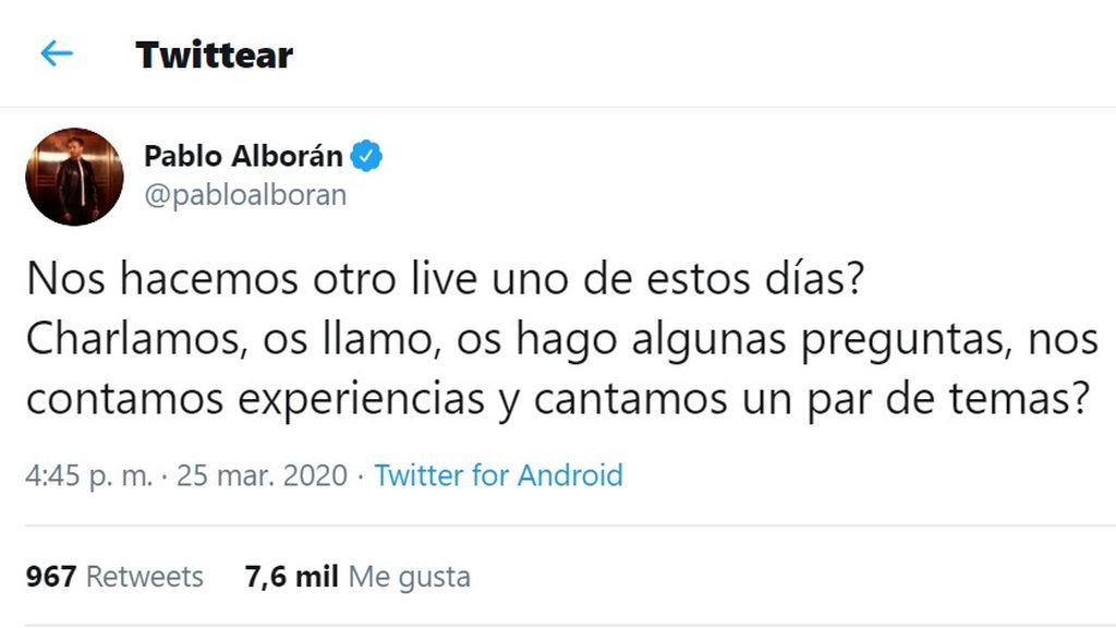 pablo alboran twit