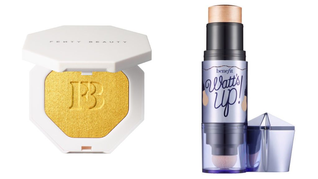 Los iluminadores de Fenty Beauty y Benefit.