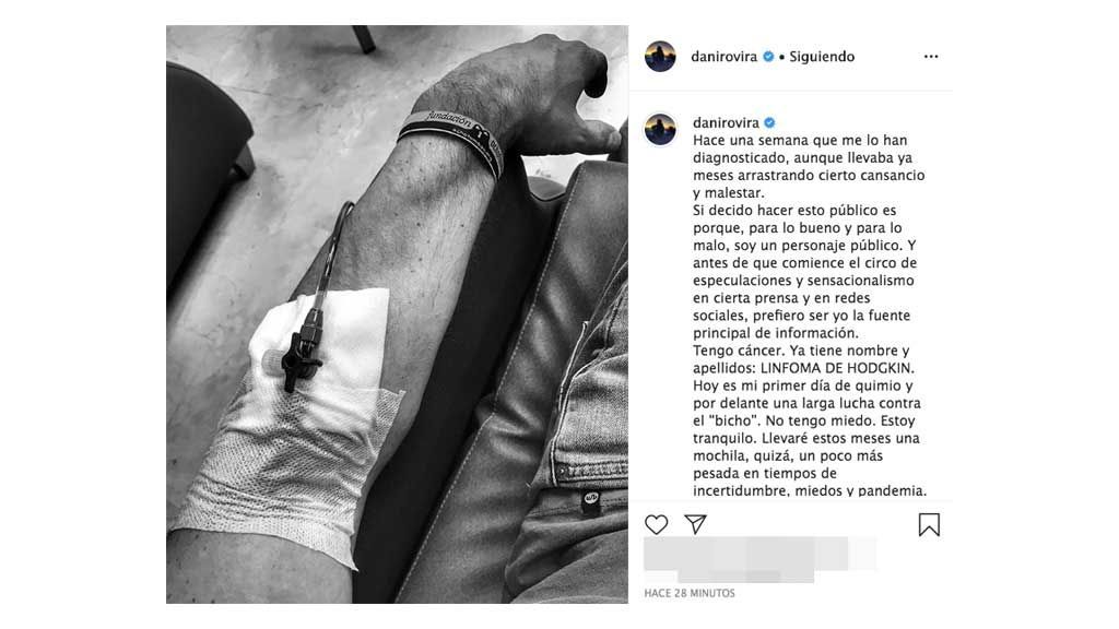 Dani Rovira tiene cáncer