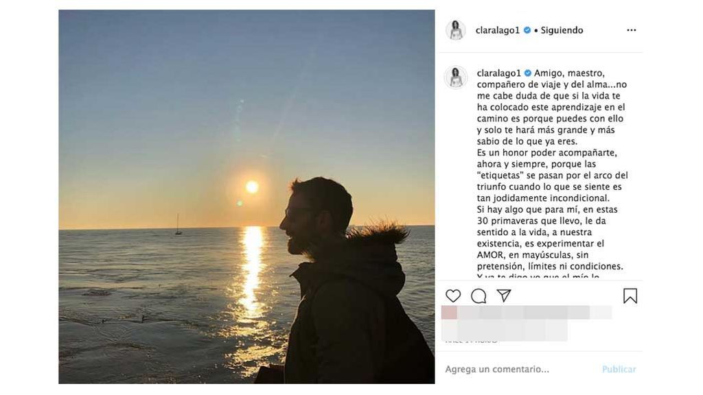 El mensaje de apoyo de Clara Lago a Dani Rovira
