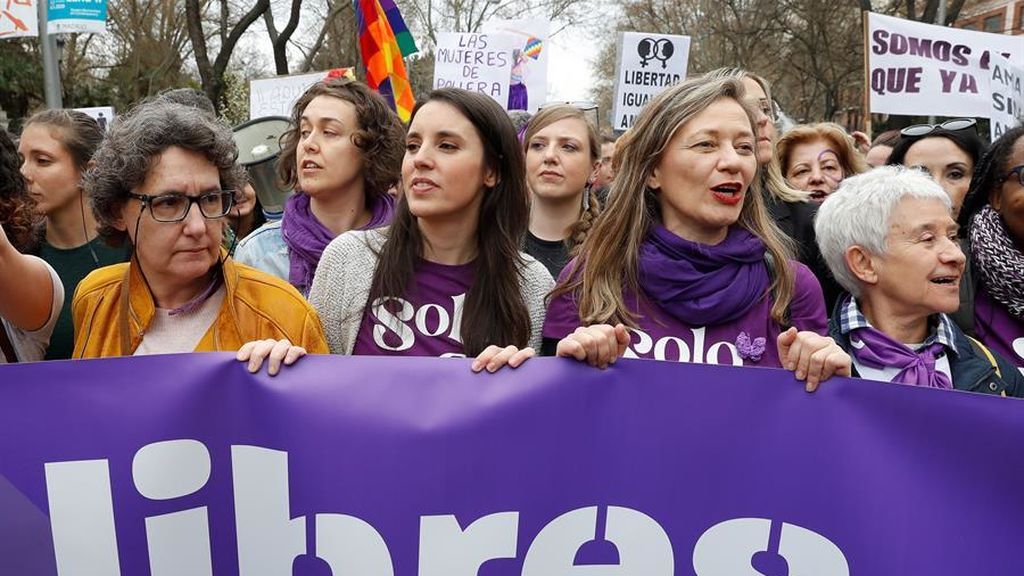 La ministra de Igualdad, Irene Montero, en la manifestación del 8M La ministra de Igualdad, Irene Montero, en la manifestación del 8M