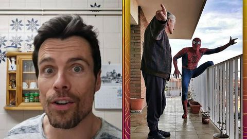 Hulk, spiderman... El confinamiento de Octavi Pujades y su padre, de 90 años