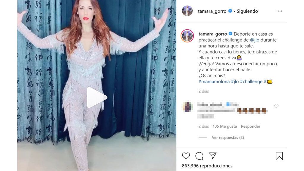 Tamara Gorro versiona el baile de JLo en la Super Bowl