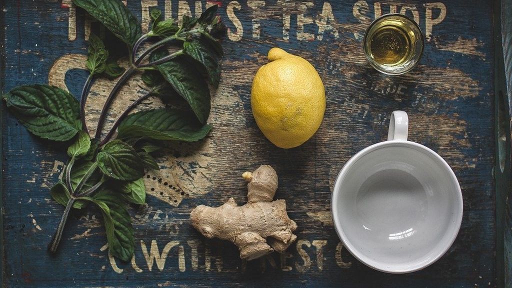 Infusión de limón y jengibre.