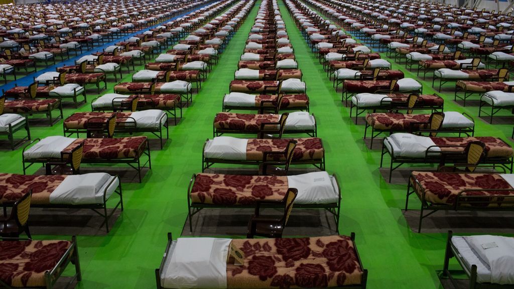 Hospital de campaña en Irán