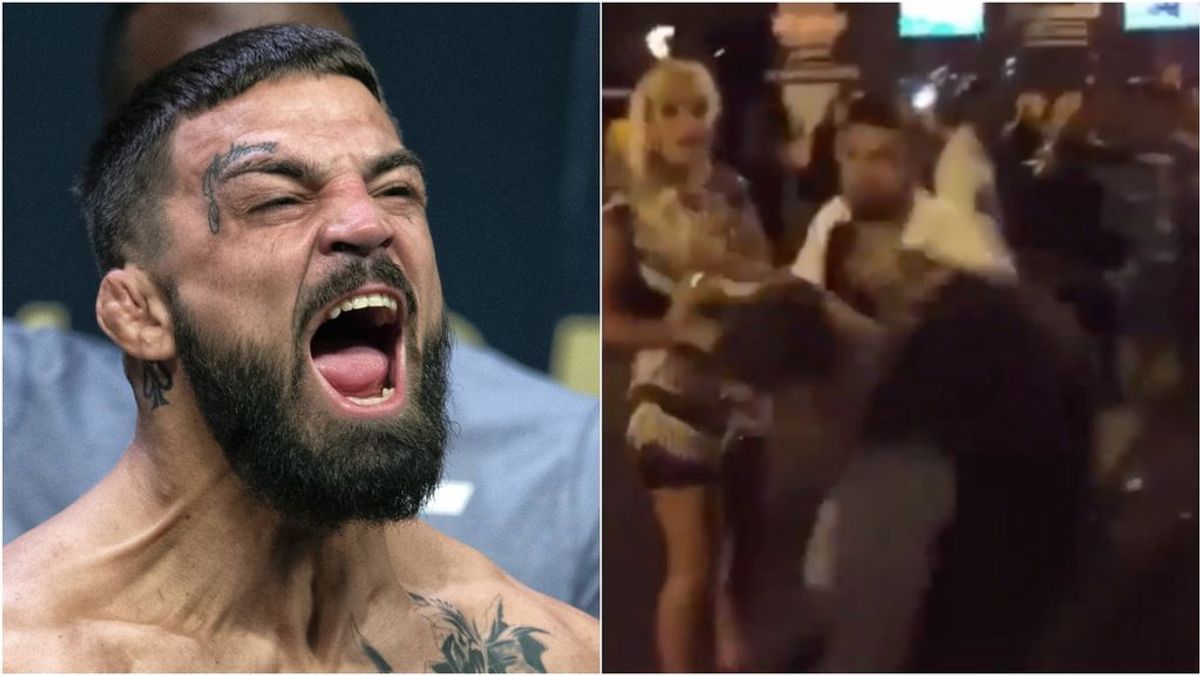 Un luchador de la UFC noquea a un hombre borracho en la puerta de un pub