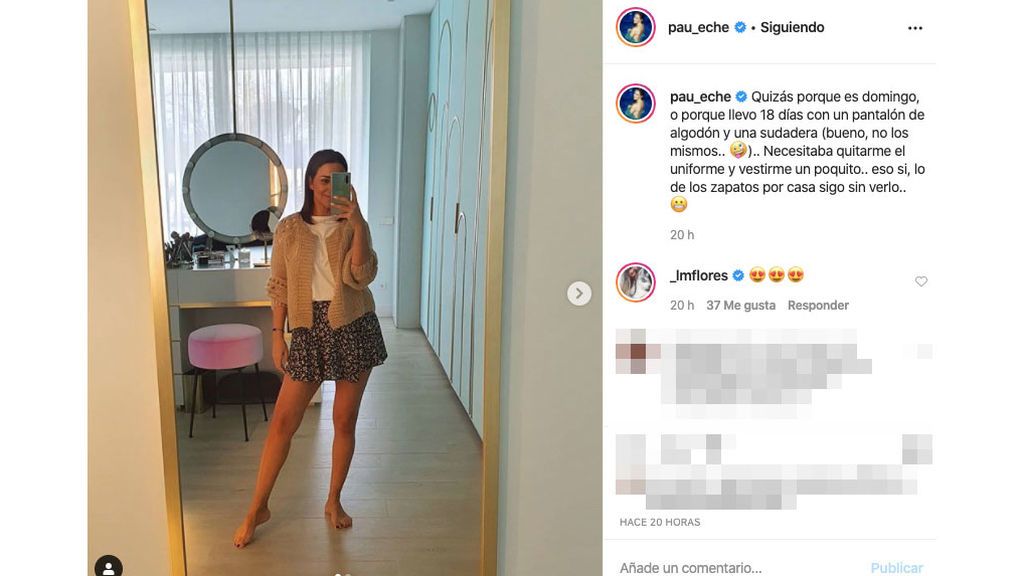 El cambio de look de Echevarría durante la cuarentena