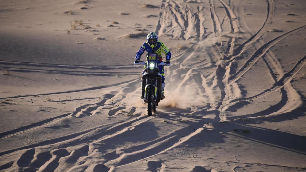 Motorista durante una etapa del Rally Dakar