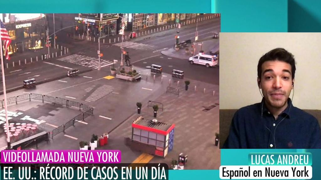 Lucas Andreu, en Nueva York: "Entre semana hay muy poca gente pero cuando llega el fin de semana siguen saliendo al parque"