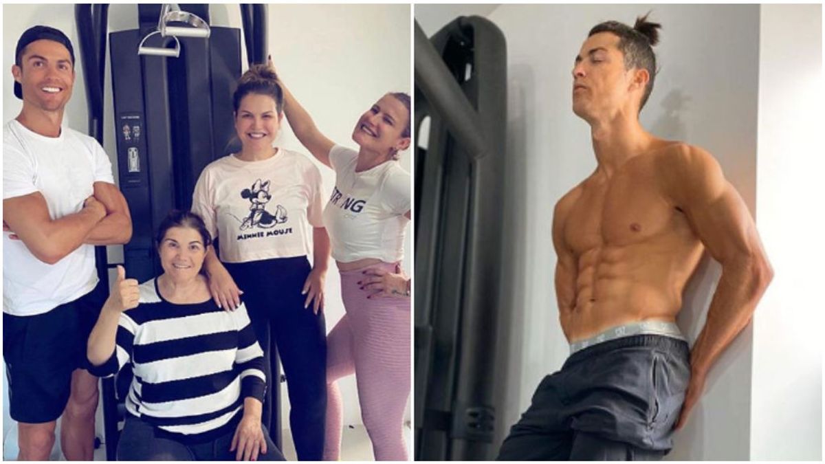 Cristiano Ronaldo hace de entrenador personal con su familia durante la cuarentena: “Inhalar, exhalar”