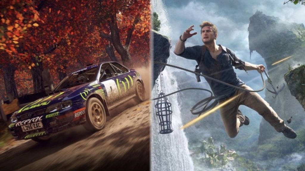 Uncharted 4 y DiRT Rally 2.0