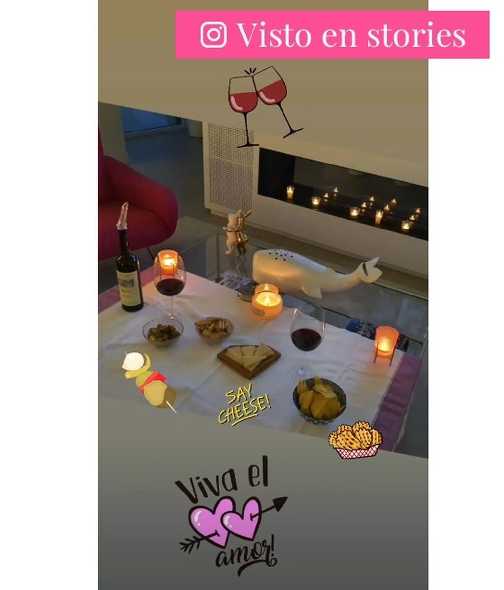 La cena romántica de Paula y Miguel Torres