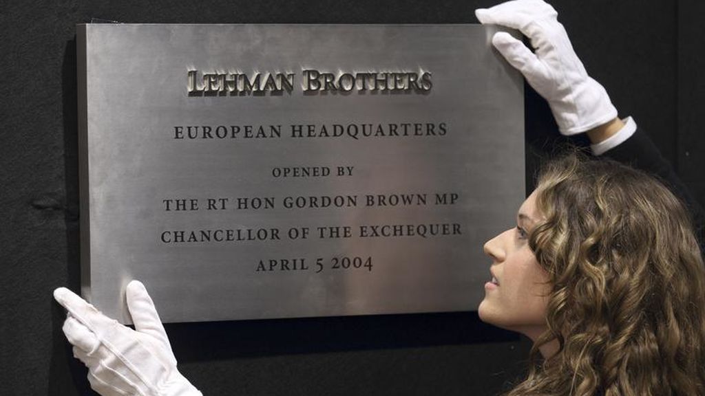 Placa de Lehman Brother's en Londres