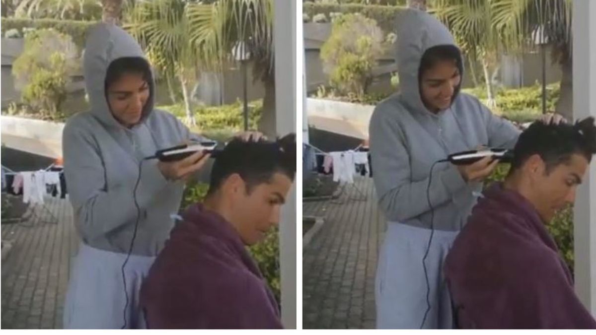 Georgina Rodríguez le corta a Cristiano Ronaldo el pelo en casa: “No lo pienses y déjate llevar” Georgina Rodríguez le corta a Cristiano Ronaldo el pelo en casa: “No lo pienses y déjate llevar”