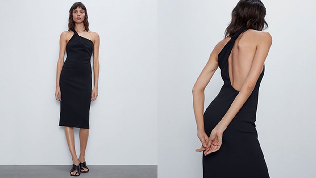 Vestido asimétrico de Zara