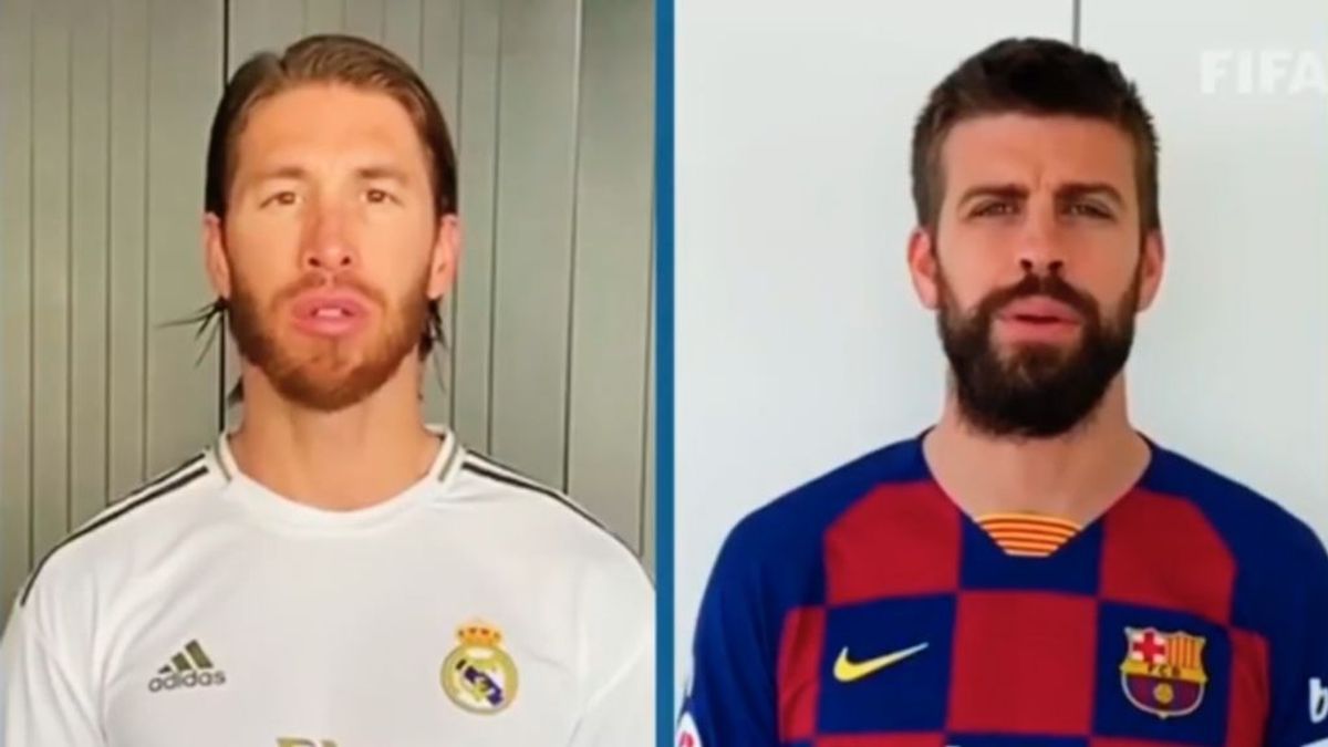 Ramos y Piqué unidos en una campaña de la FIFA para estar activos en casa Ramos y Piqué unidos en una campaña de la FIFA para estar activos en casa