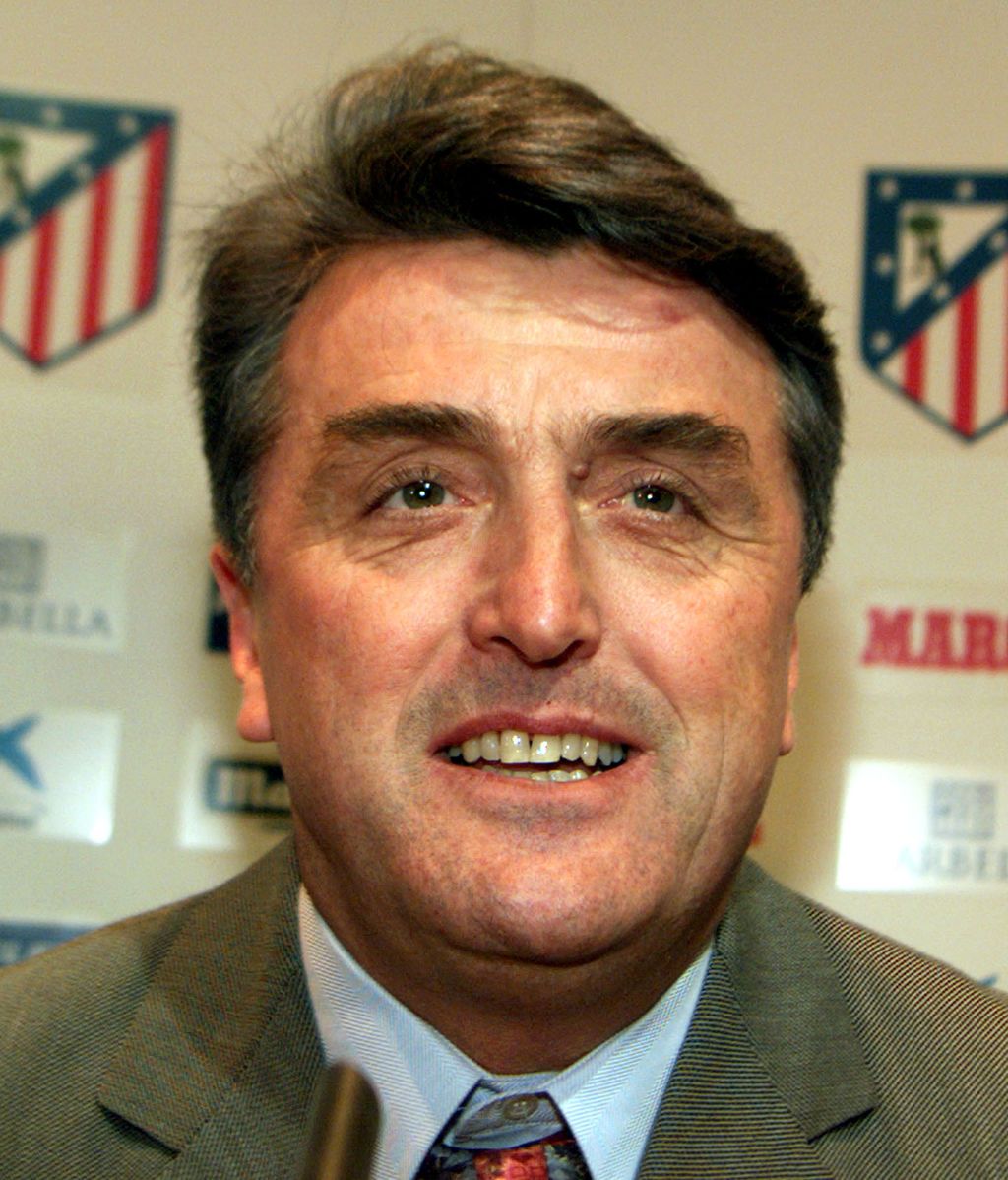 Radomir Antic, en la sala de prensa del Atlético.