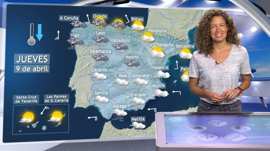 Frente a la vista: las lluvias se reactivan el Jueves Santo en casi toda España