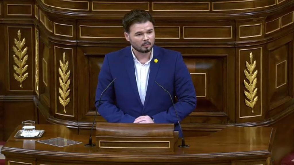 Rufián: "No habrá Pactos de la Moncloa, si no hay pactos de Ajuria Enea o en el Palacio de la Generalitat"