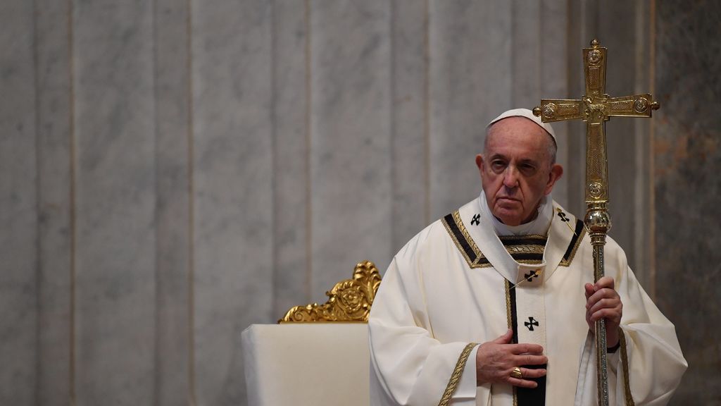 El Papa presidiendo la misa del Domingo de Resurrección