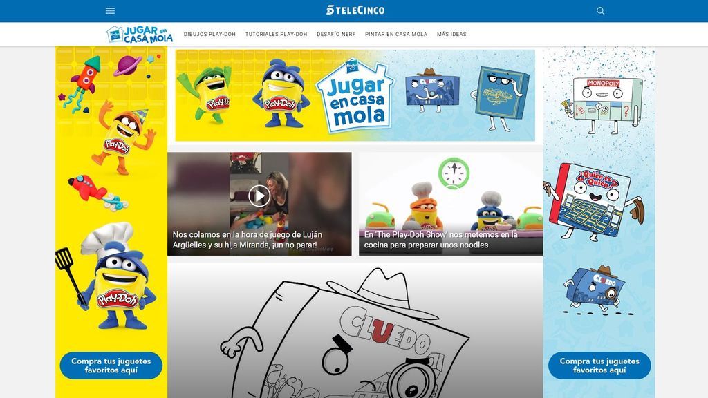 Hasbro y Mediaset España lanzan la iniciativa ‘Jugar En Casa Mola’ participada por Luján Argüelles y Tania Llasera