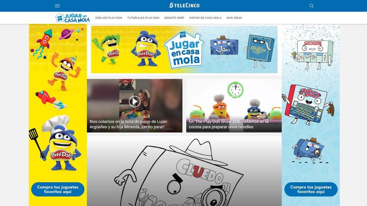 Hasbro y Mediaset España lanzan la iniciativa ‘Jugar En Casa Mola’ participada por Luján Argüelles y Tania Llasera