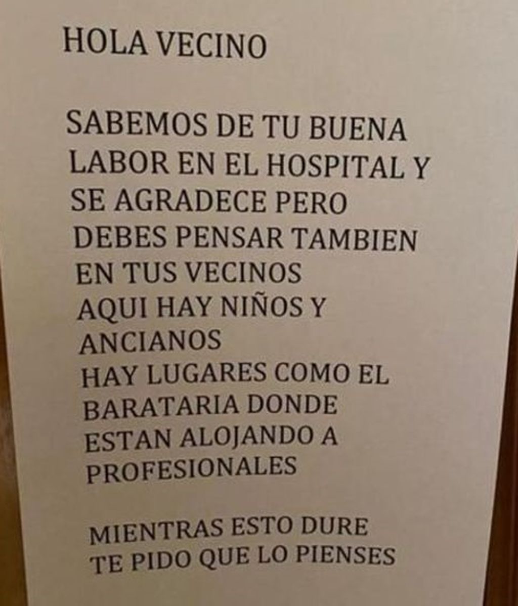 La nota de los vecinos a un médico de Ciudad Real