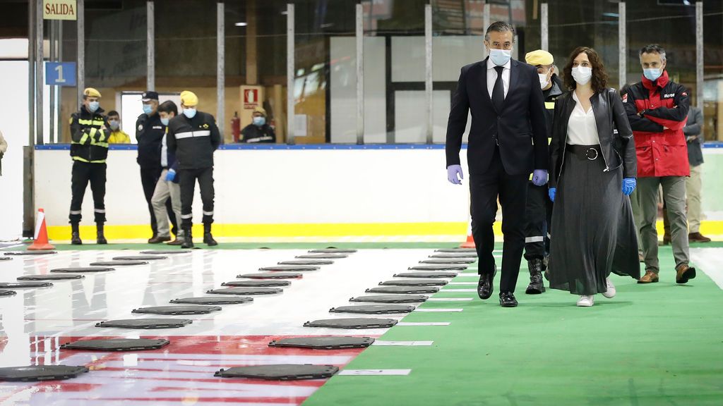Se cierra la morgue del Palacio de Hielo de Majadahonda, una de las tres que se abrieron en Madrid por el coronavirus Se cierra la morgue del Palacio de Hielo de Majadahonda, una de las tres que se abrieron en Madrid por el coronavirus
