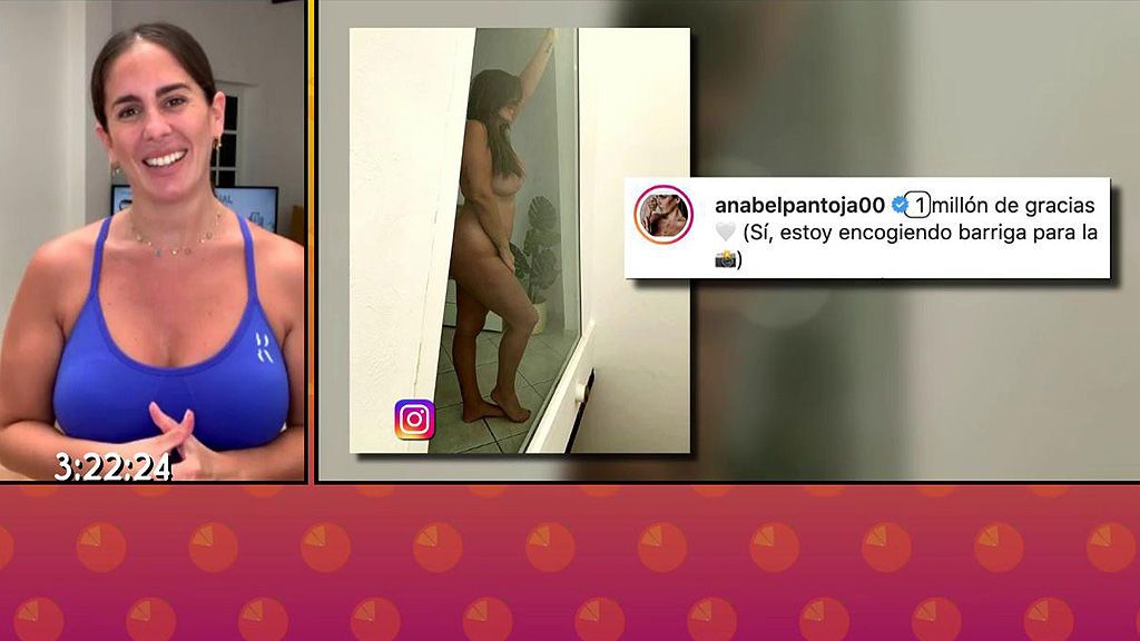Anabel Pantoja enloquece a sus seguidores con sus bailes y celebra el millón con una foto casi desnuda