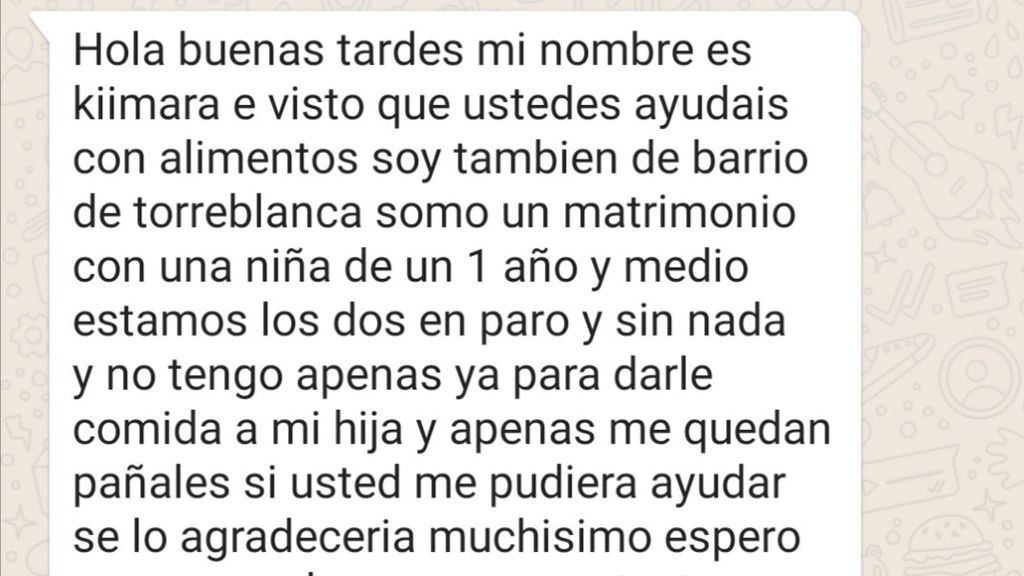 Mensaje recibido por la profesora