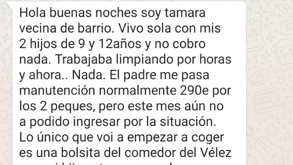 Otro mensaje recibido por la profesora