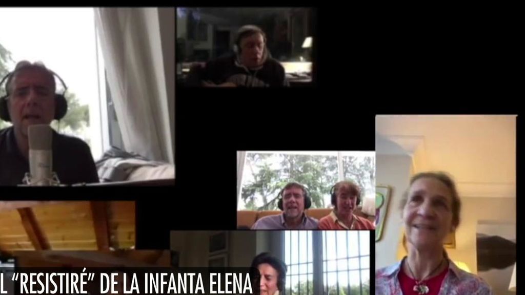 La infanta Elena de Borbón canta 'Resistiré' en un vídeo con sus amigos