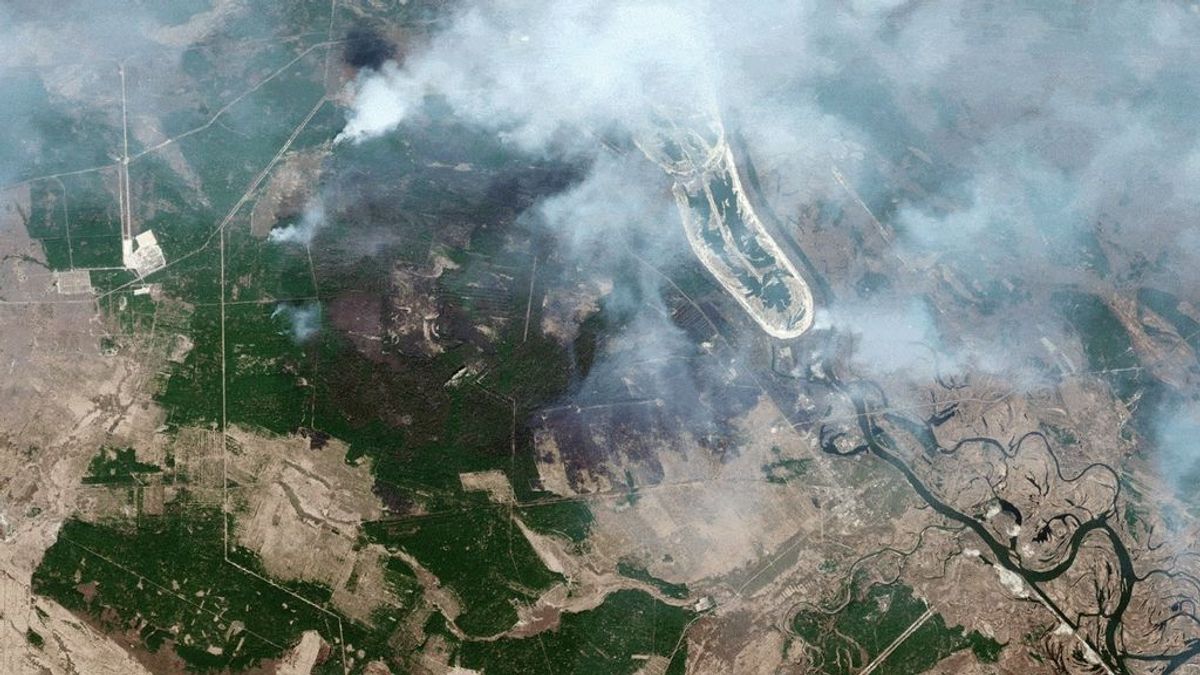 Los incendios forestales de Chernóbil vistos desde el espacio