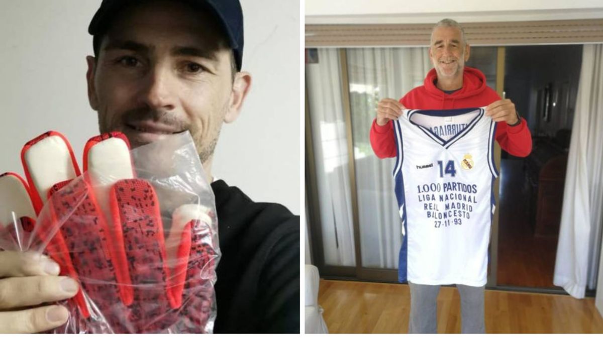 Los guantes de Casillas, la camiseta de Iturriaga o las botas de Roberto Carlos: las leyendas del Real Madrid se unen contra el coronavirus Los guantes de Casillas, la camiseta de Iturriaga o las botas de Roberto Carlos: las leyendas del Real Madrid se unen contra el coronavirus