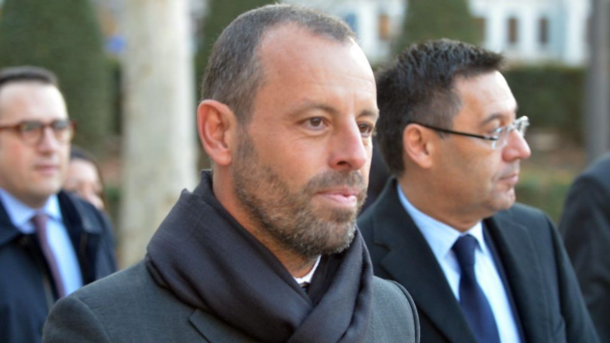 Sandro Rosell, acudiendo al juzgado a declarar.