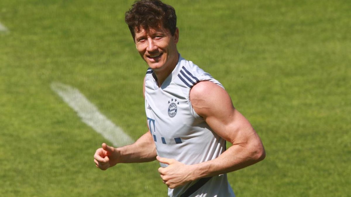 Lewandowski, entrenando con el Bayern en los últimos días. Lewandowski, entrenando con el Bayern en los últimos días.