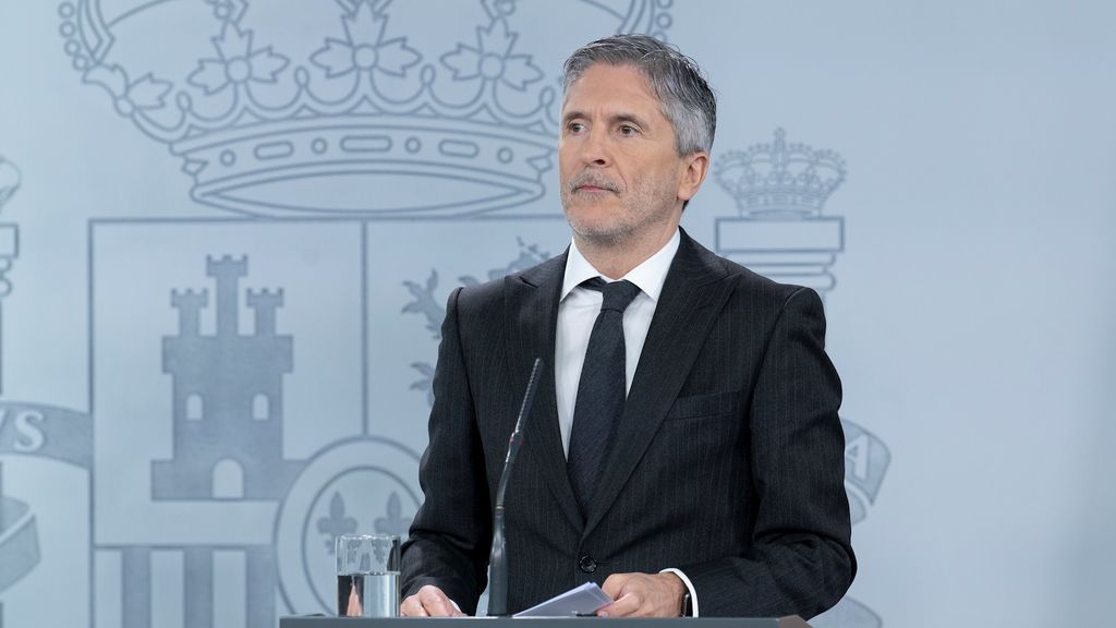 El ministro del Interior durante su comparecencia en el Palacio de la Moncloa