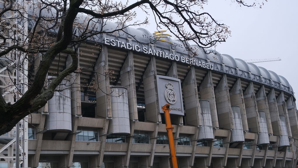 El Santiago Bernabéu, en obras.