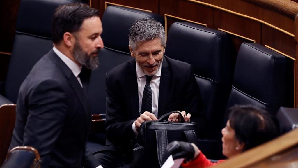 Santiago Abascal junto al ministro Marlaska Santiago Abascal junto al ministro Marlaska