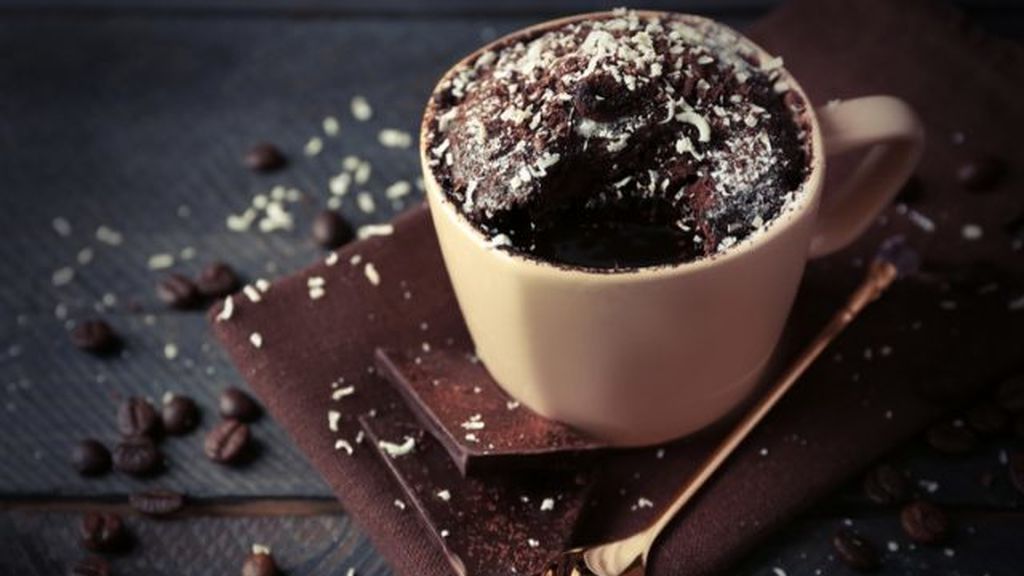 Coulant de chocolate en taza.