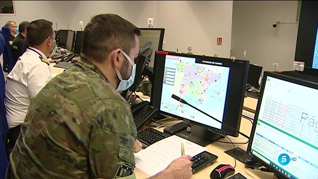 Informativos Telecinco entra en el corazón de la operación Balmis, el pentágono español contra el coronavirus