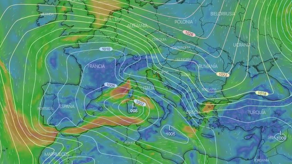 mapa vietno y presion windy