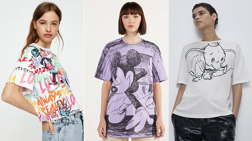 Camisetas de Pull & Bear, Bershka y Zara