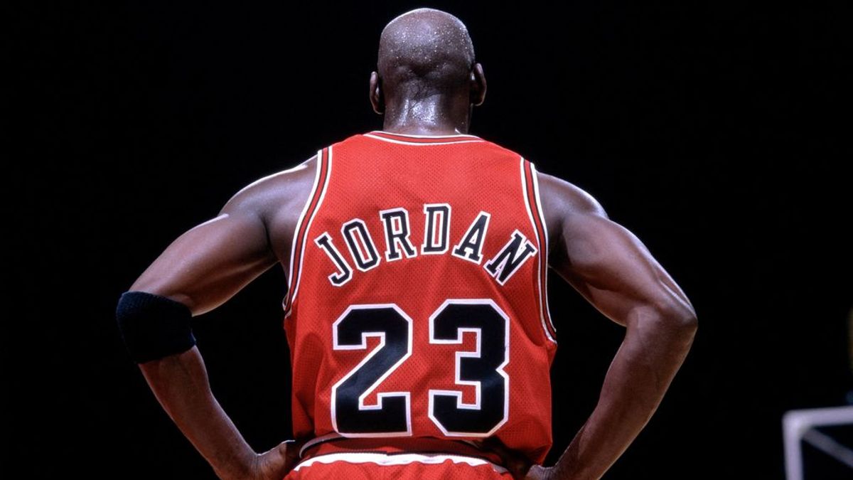 Michael Jordan, con la camiseta de los Chicago Bulls.