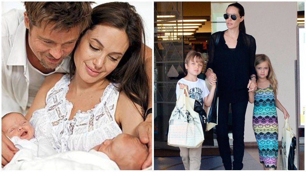 Los mellizos Knox Leon y Vivienne Marcheline Jolie-Pitt.