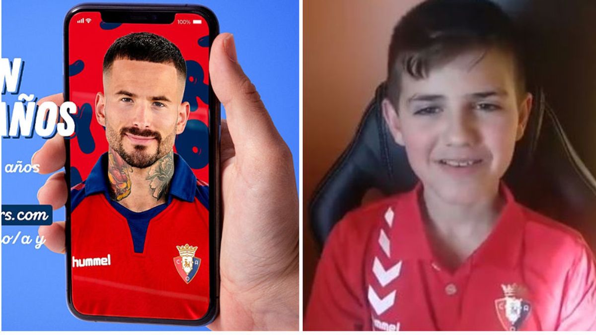 Ruben García felicita personalmente a los niños y niñas del Osasuna por sus cumpleaños: "Hoy has hecho muy felices a mis hijos"