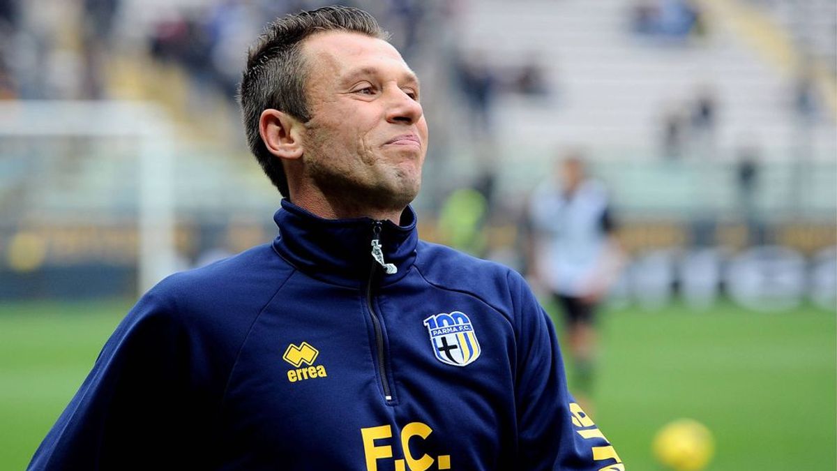 Cassano, ya retirado, antes de jugar un partido.