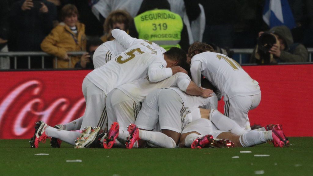 Los jugadores del Madrid celebran un gol durante el último Clásico. Los jugadores del Madrid celebran un gol durante el último Clásico.